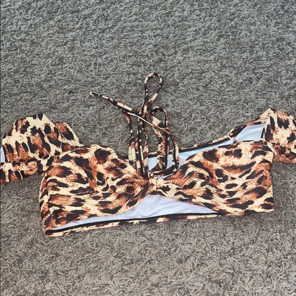 chetta print swimsuit top